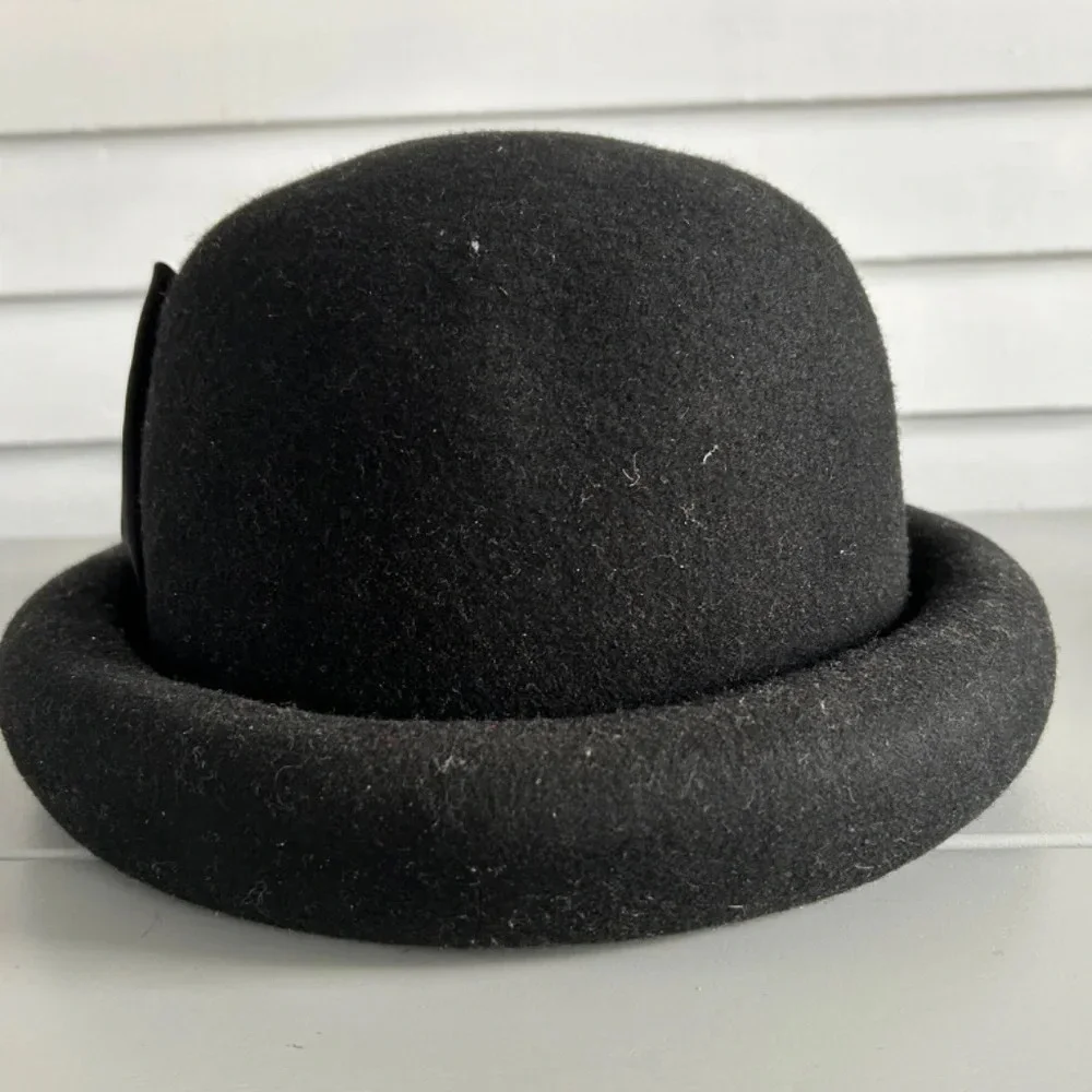 Black Felt‎ Hat with Bow